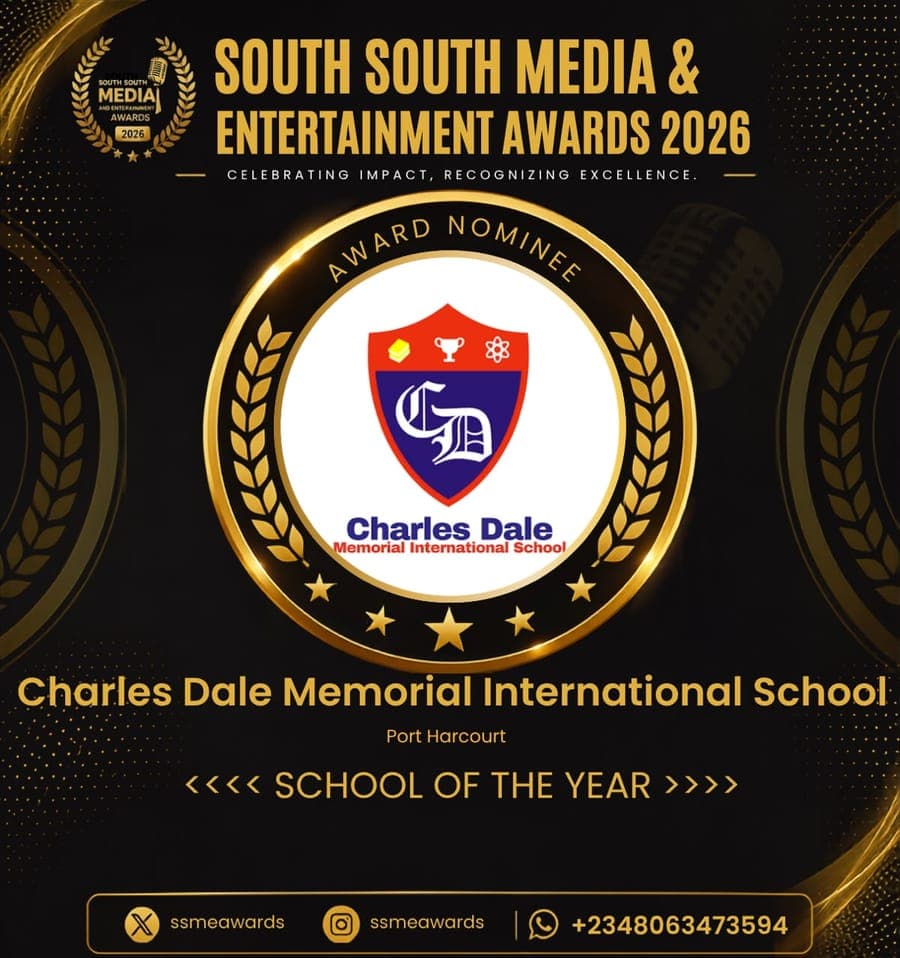 Official SSMEA 2026 nominee flier for Charles Dale Memorial International School, Port Harcourt