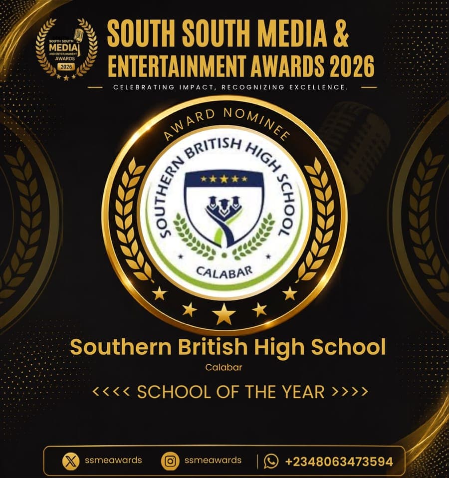 Official SSMEA 2026 nominee flier for Southern British High School, Calabar